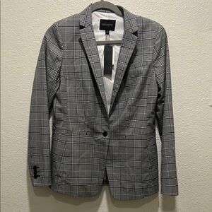 Banana Republic Long and Lean Plaid Blazer